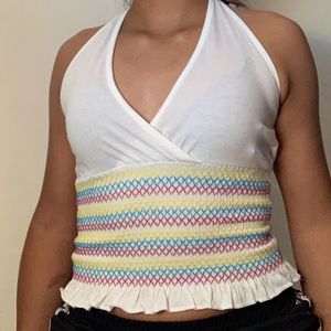 cropped strap tank top